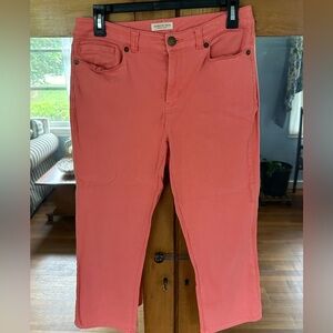 Coldwater Creek dark peach capris. Size 8.